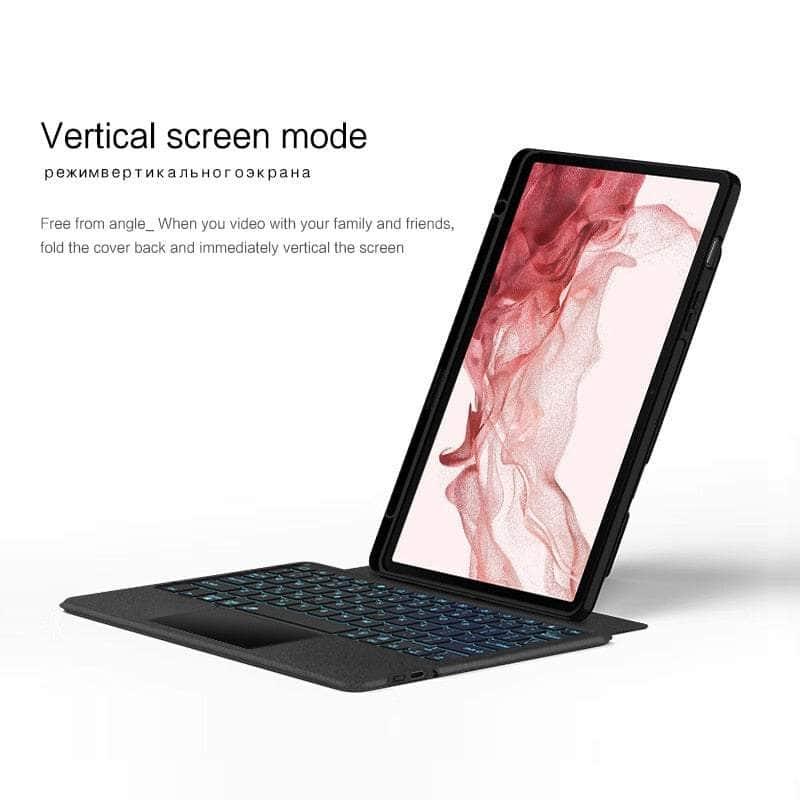 Samsung Galaxy Tab S9 11-inch Smart Bluetooth Backlit Keyboard Case with Multi-Device Connectivity - Perfect for Work, Study & Travel