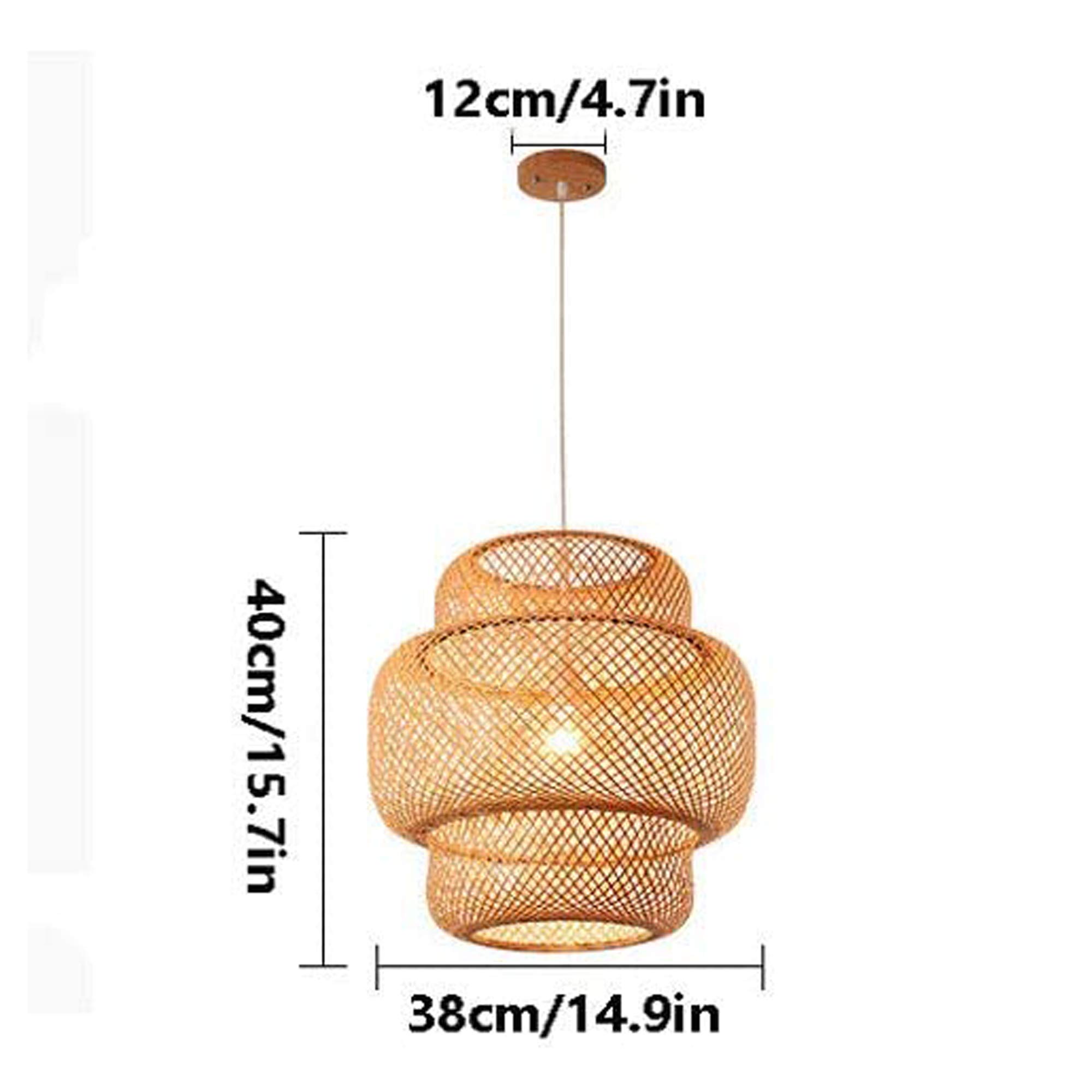 Nordic Modern Bamboo Chandelier - Handmade Woven Pendant Light for Living Room, Bedroom & Dining Room | Eco-Friendly Hanging Lamp with Creative Design | Perfect for Cozy Home Decor and Ambient Lighting