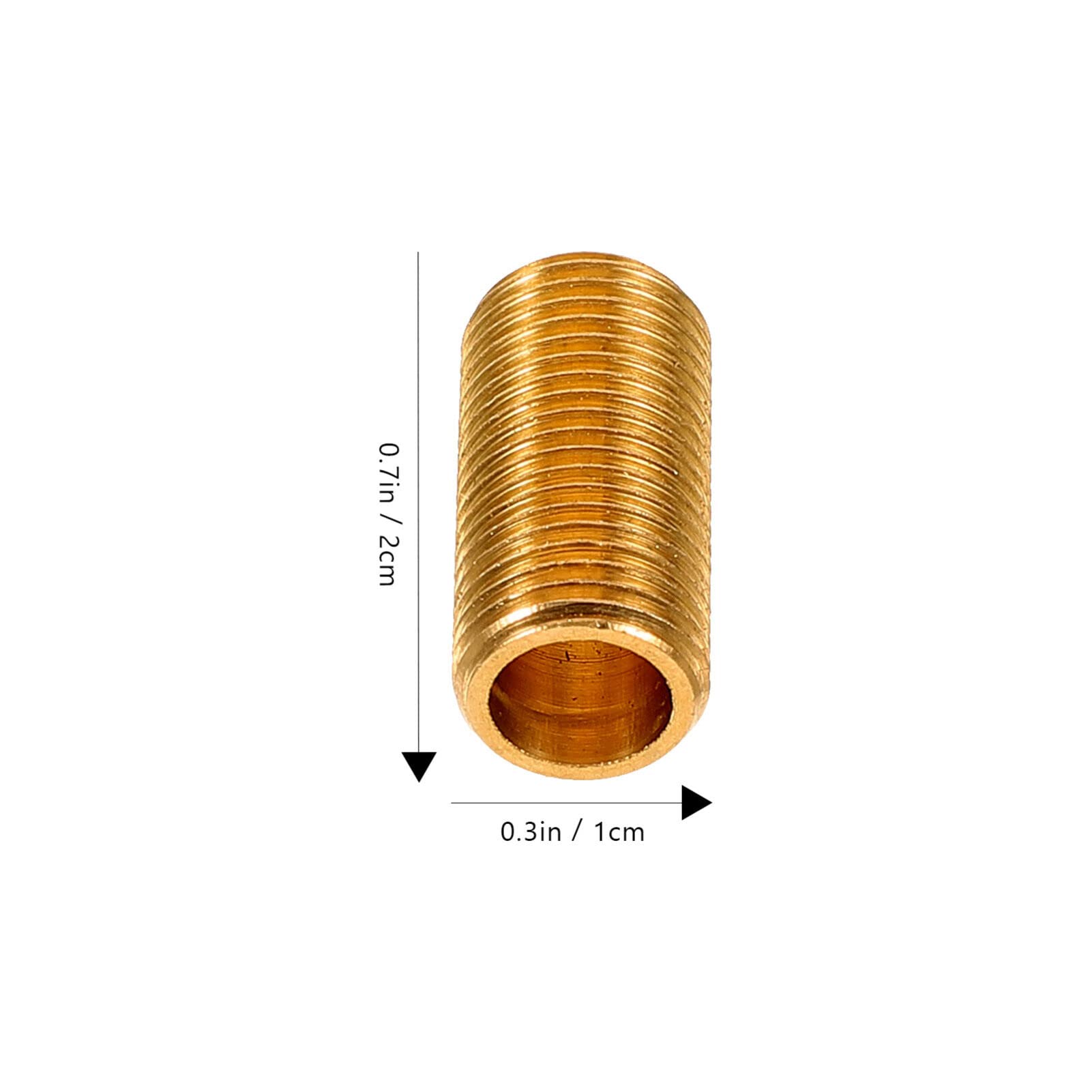 8PCS Brass Tube Lamp Nut Coupling Set - M10 Hollow Copper Fittings for Lamp Repair, Extension Rod Connector & Light Bulb Holder - DIY Lighting Fixture Repair Kit for Chandeliers, Pendant Lights & Table Lamps