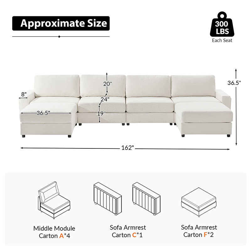 Aeris Modern Curved Sectional Sofa Set - L-Shaped Couch with Ottoman for Living Room, Lounge & Entertainment Spaces | Contemporary Fabric Upholstery, Comfortable Seating for Family & Guests