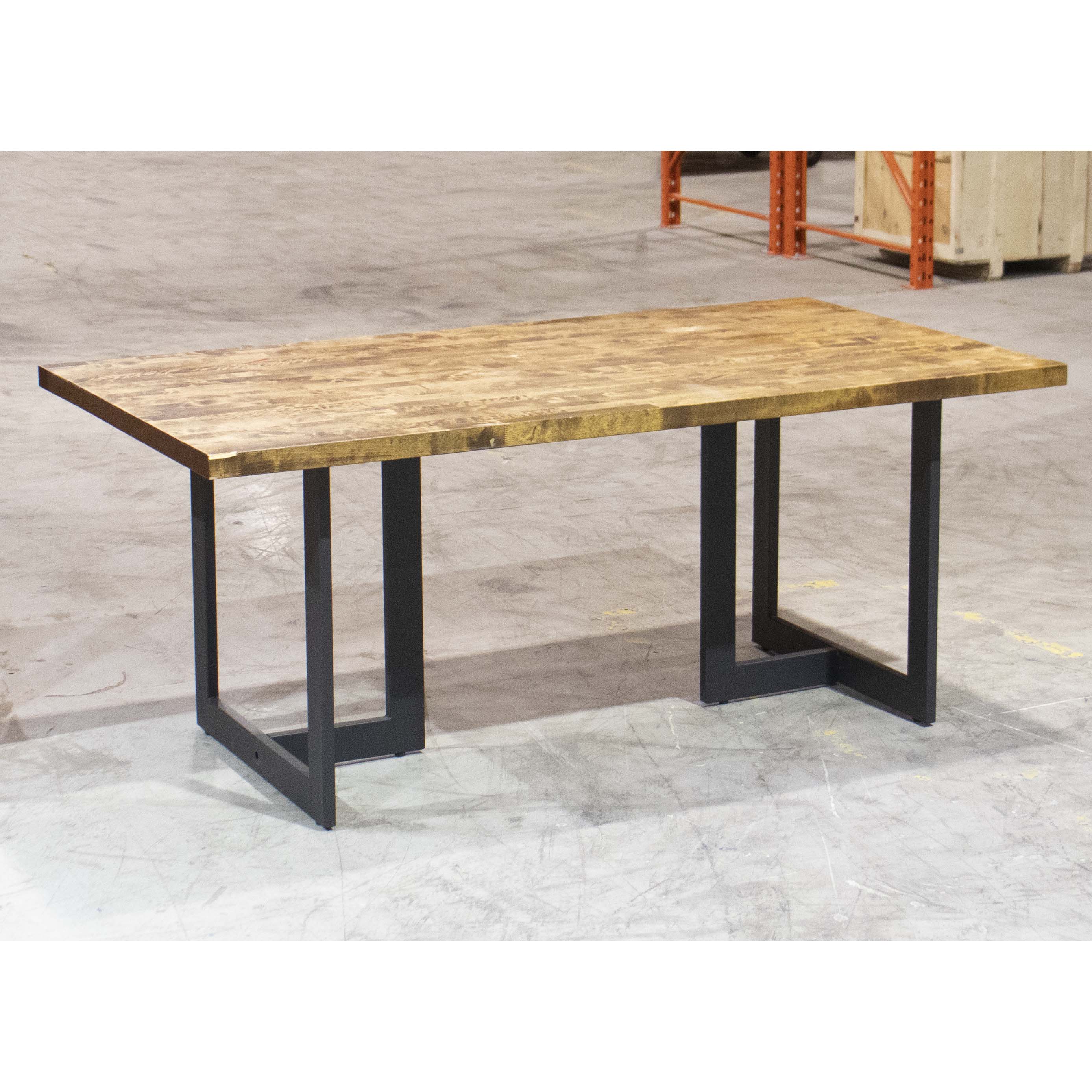 SS1410 Round Cross Dining Table Base for Long Tables - Heavy Duty Metal Legs for Kitchen, Restaurant, and Outdoor Dining Sets (1 Set)