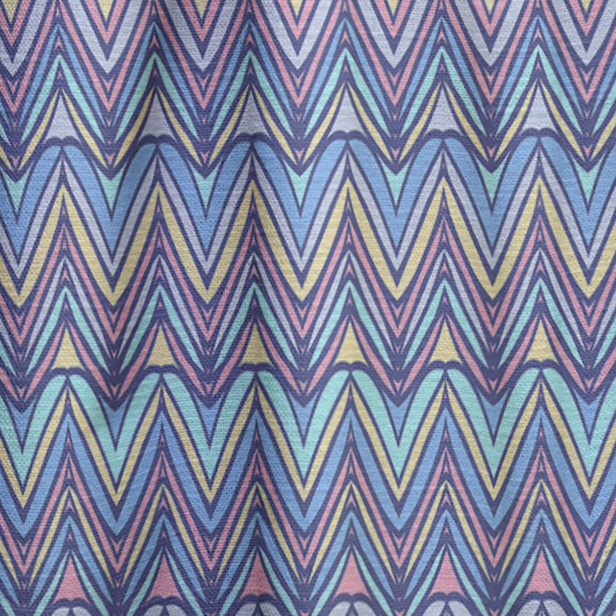 DesignQ Thermal Insulated Zig Zag Pattern Curtains - Single Panel 52x90 Inches - Blackout Drapes for Bedroom & Living Room - Perfect for Home Decor & Light Control