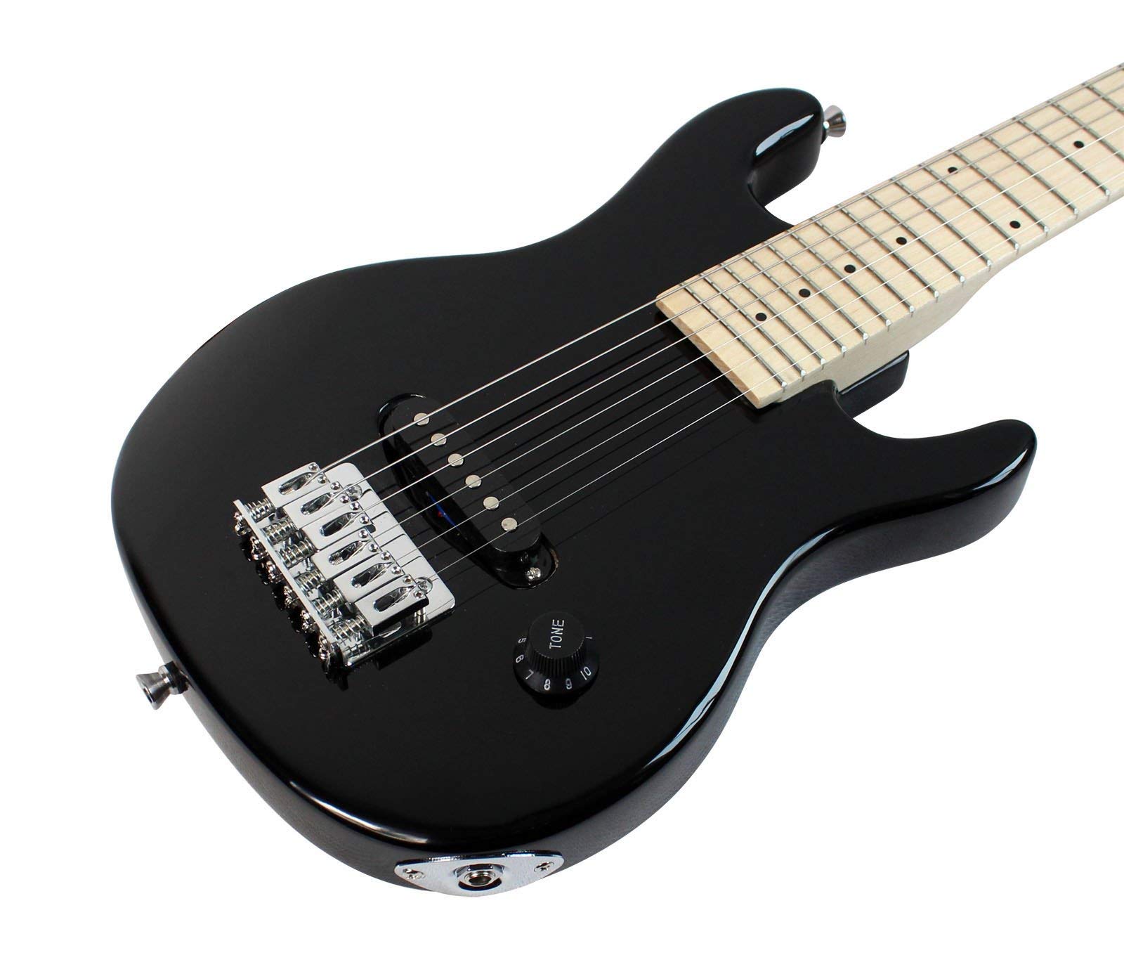 YMC 30-Inch Kids Electric Guitar Starter Kit with 5-Watt Amp, Gig Bag, Strap, Cable, Strings, Picks & Wrench - Black | Complete Guitar Accessory Set for Beginners | Perfect for Home Practice, Music Lessons & Rockstar Birthday Gifts