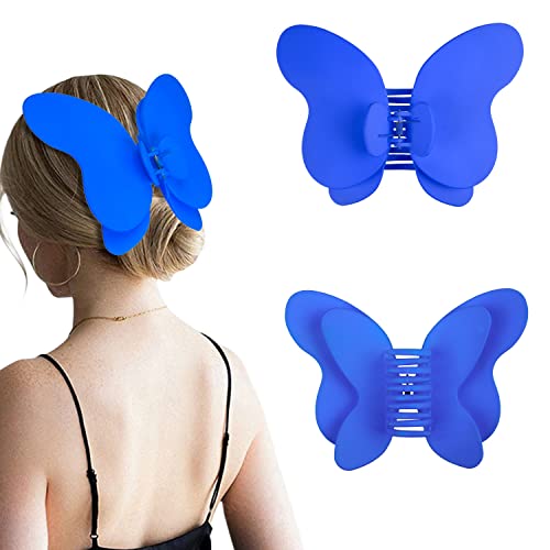 Large Hair Clips for Women with Thick Hair - 6 Inch Jumbo Claw Clips, Matte Finish, Strong Hold Hair Accessories (Royal Blue) - Perfect for Updos, Ponytails & Everyday Styling