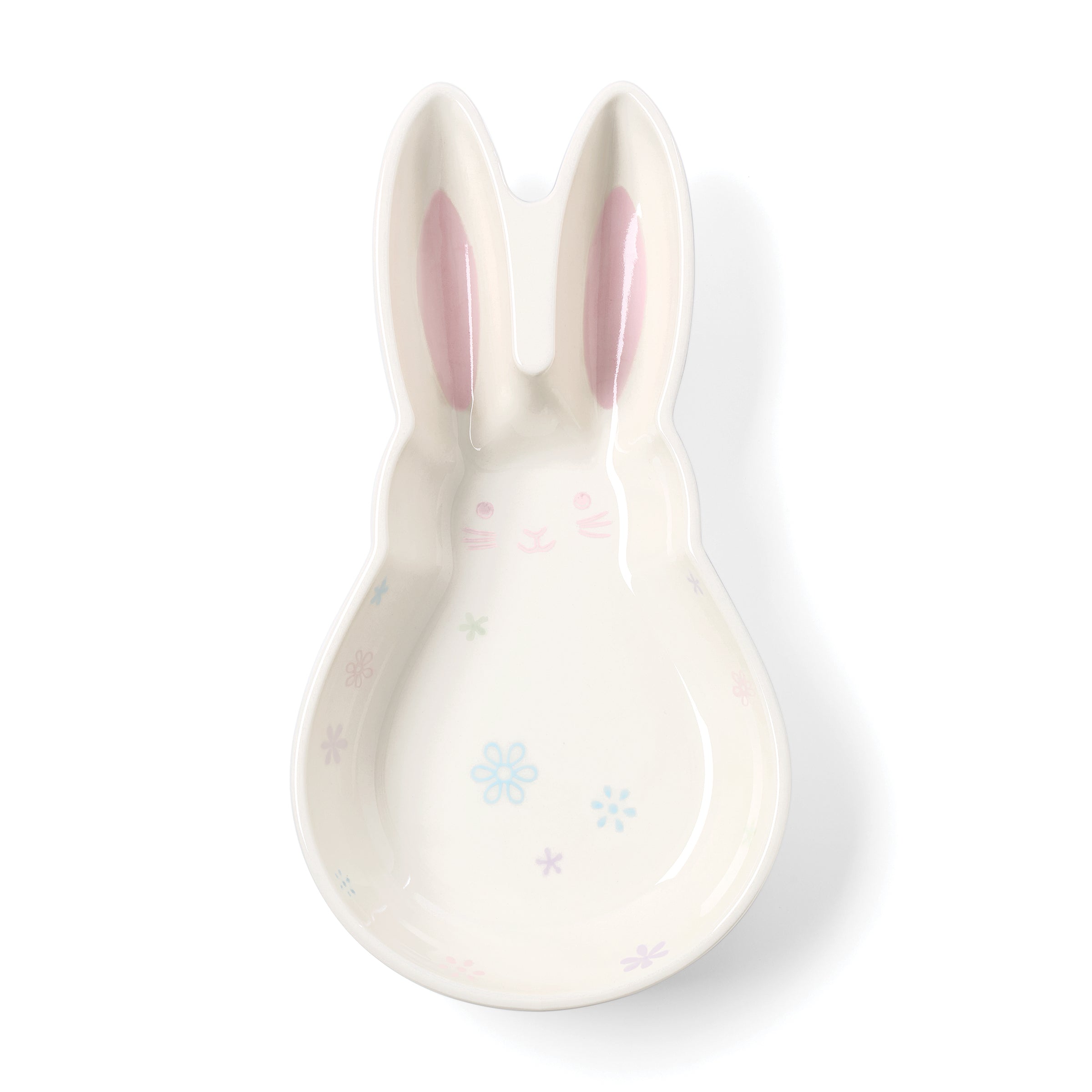 Bunny Hop Bunny Platter - Adorable Ceramic Bunny Plate for Easter, Baby Showers & Spring Decor | Perfect for Desserts, Snacks & Party Serving