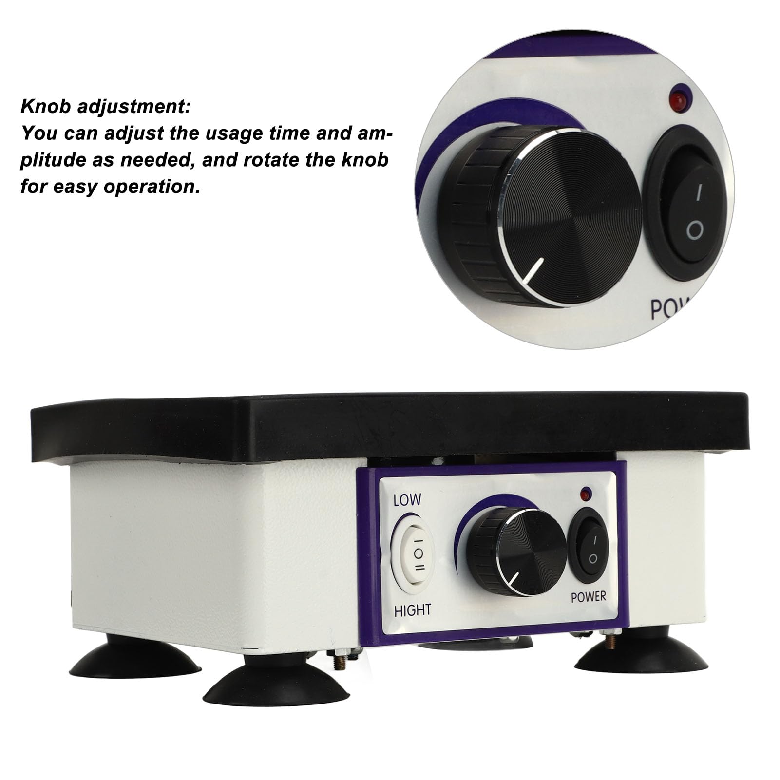 Dental Lab Vibrator - Square Quartet Plaster Oscillator Gypsum Mixing Machine with Adjustable Knob | Powerful Shaker for Gypsum Mixing, Casting & Replication | Ideal for Dental Labs, Jewelry Making & Art Studios