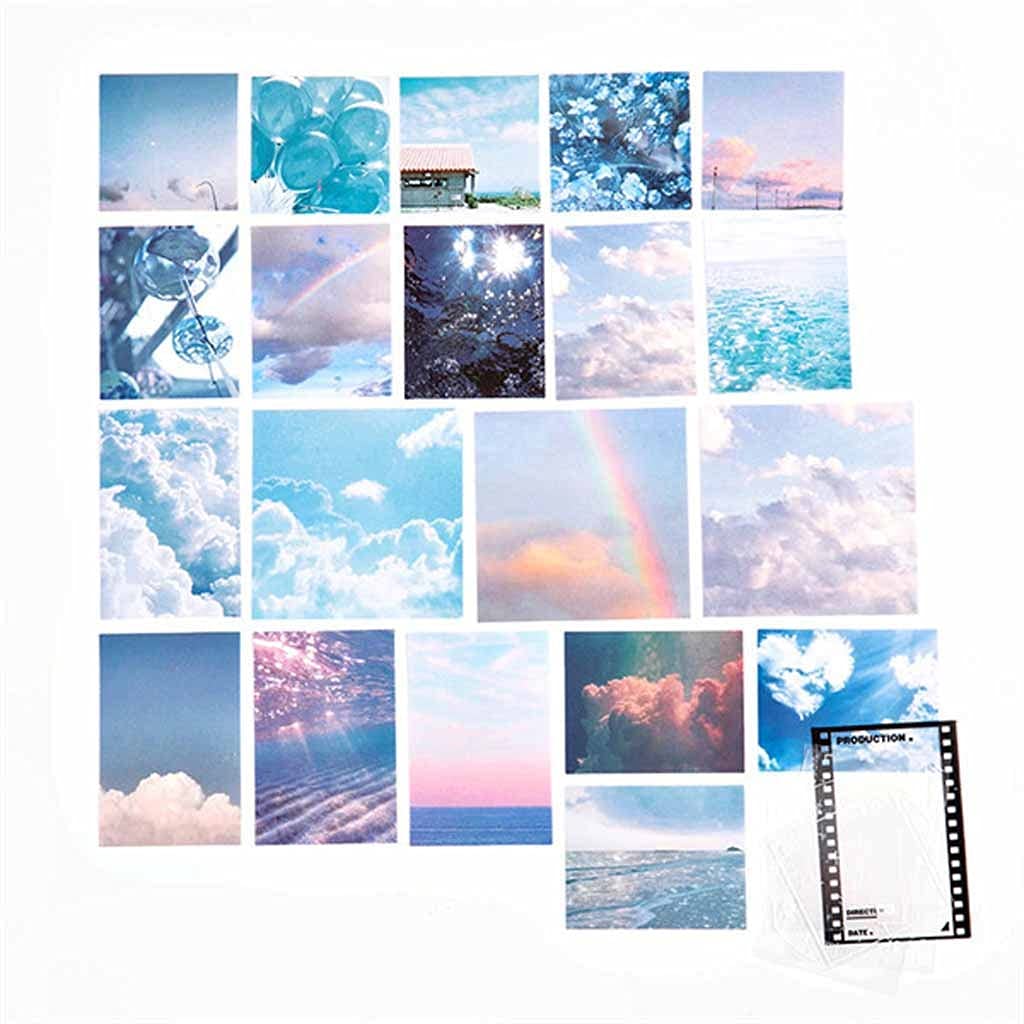 WSSBK 45Pcs Vintage Aesthetic Stickers Set - Film Series Decorative Stickers for Journaling, Scrapbooking, Diary & Stationery (Color H) | Perfect for Bullet Journals, Planners, Gift Wrapping & DIY Crafts