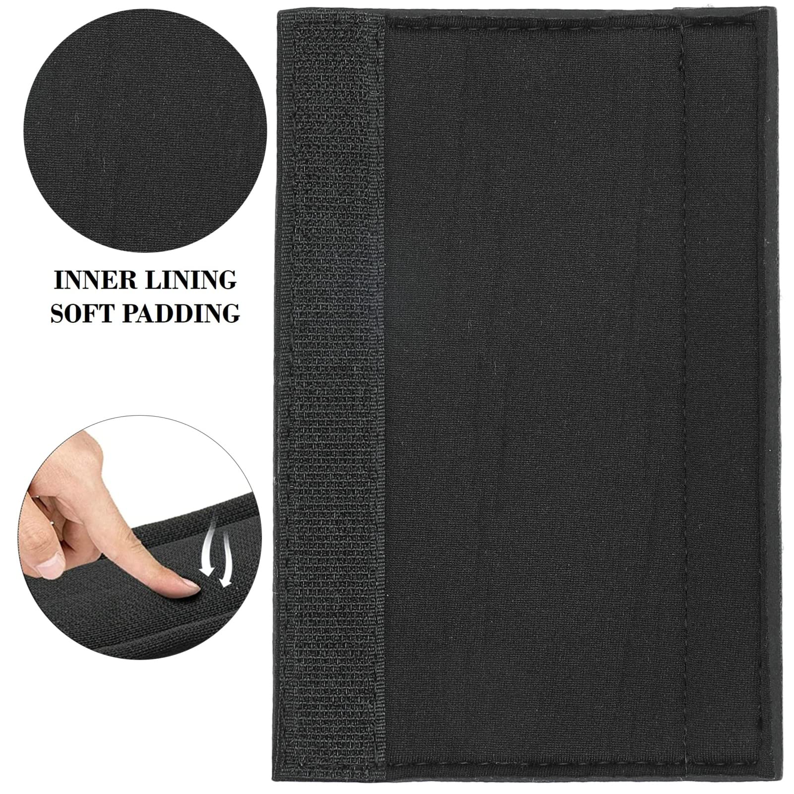 Dog Leash Grip Handle Sleeve - Leather & Neoprene Wrap for Comfortable Control, Black - Ideal for Walking, Training, and Outdoor Adventures