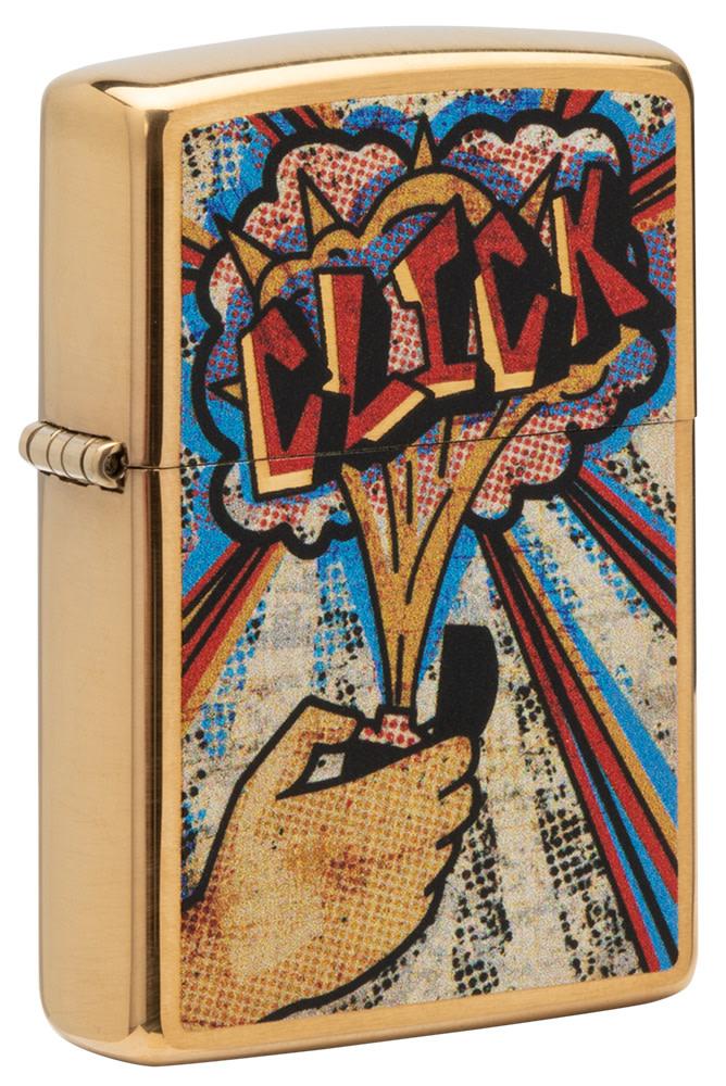 Zippo Classic Windproof Lighter with Iconic Click Design - Perfect for Camping, Hiking, and Outdoor Adventures