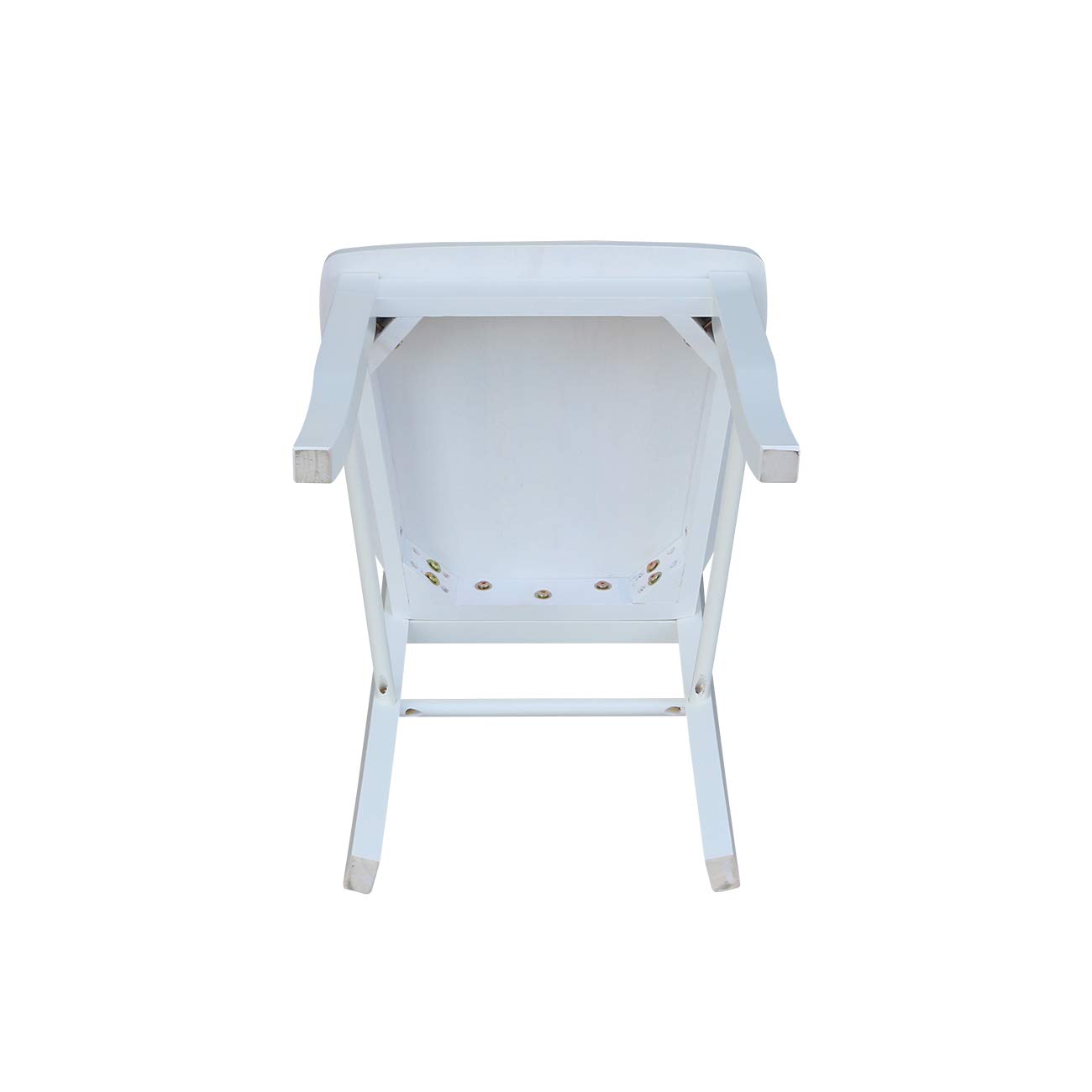 International Concepts Set of 2 White Madrid Ladderback Dining Chairs - Perfect for Kitchen, Dining Room & Farmhouse Decor