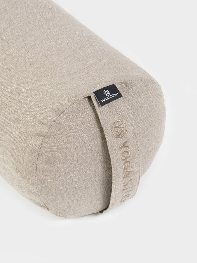 Organic Buckwheat Meditation Bolster Cushion - Yoga Studio Essential for Zen Practice, Home Meditation & Relaxation - Eco-Friendly Linen Cover