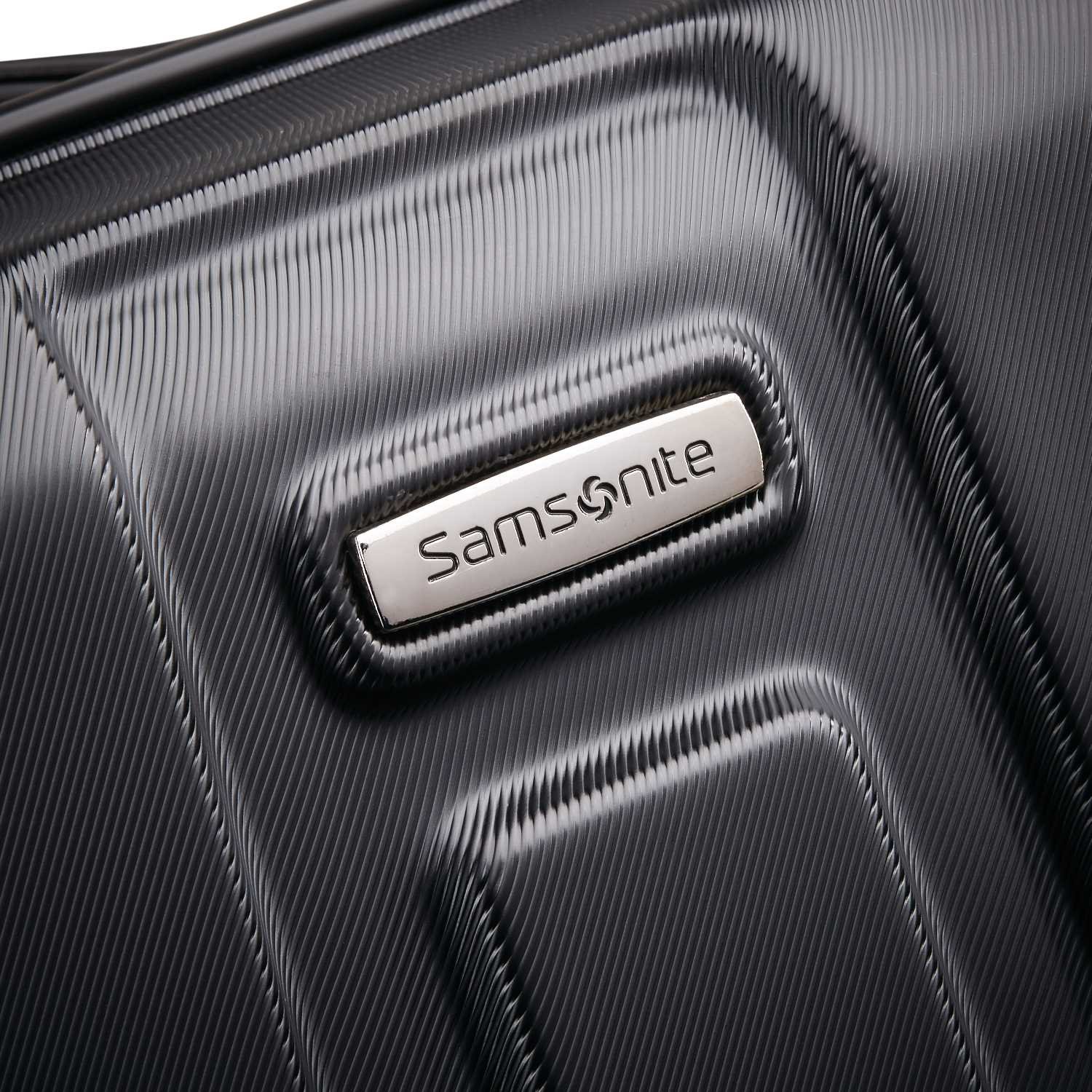 Samsonite Centric 28-Inch Expandable Hardside Spinner Luggage - Black | Durable Checked Suitcase for Travel, Business Trips & Vacations