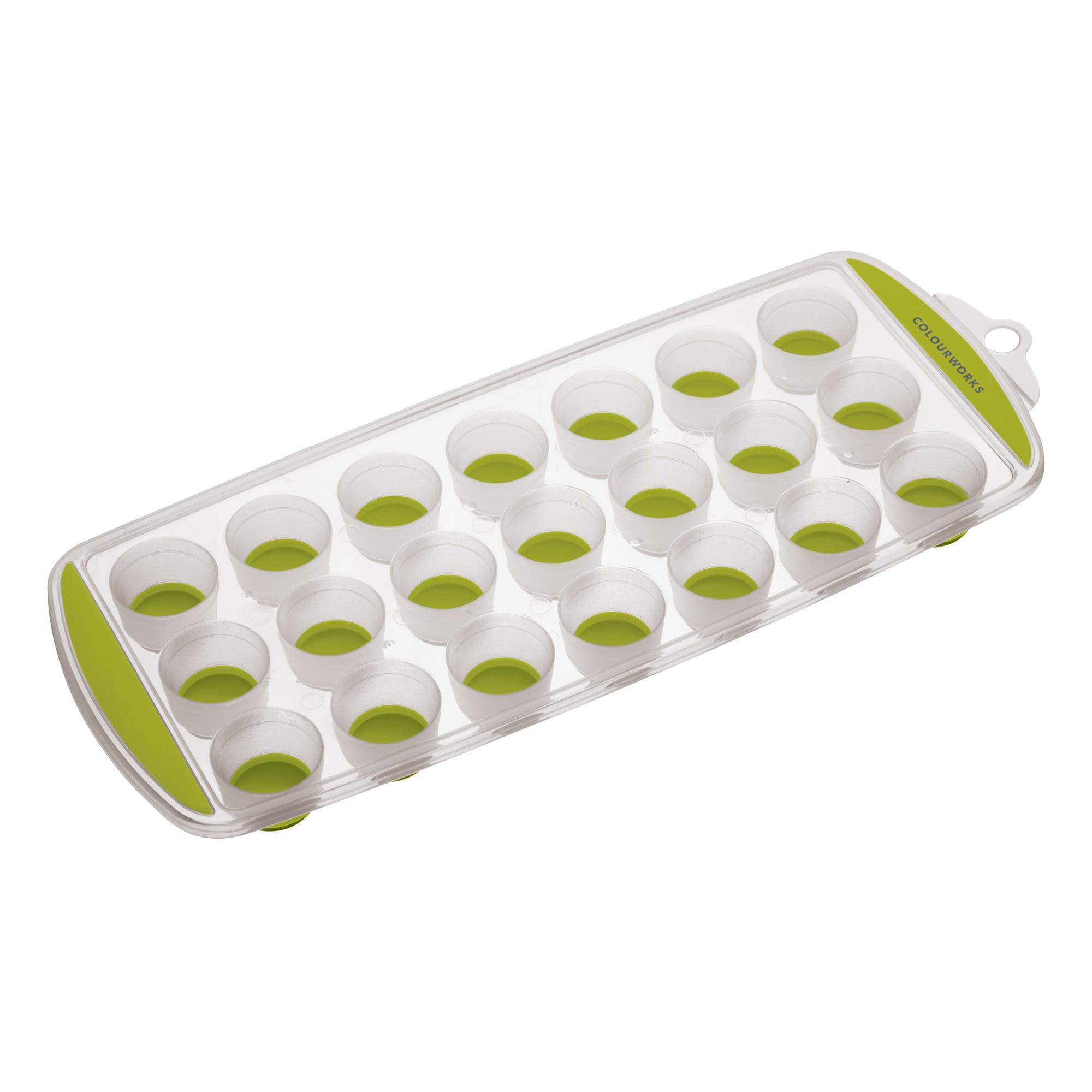 Colorworks Flexible Pop Out Ice Cube Tray - Easy Release Silicone Mold for Cocktails, Drinks & Party Ice - Perfect for Home Bars & Entertaining