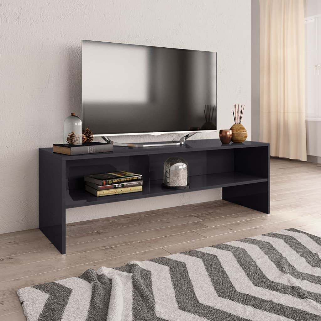 Modern TV Stand with Cabinet - Minimalist Entertainment Center for Living Room & Bedroom - Sturdy Chipboard Media Console - Perfect for Home Theater Setup & Storage Organization