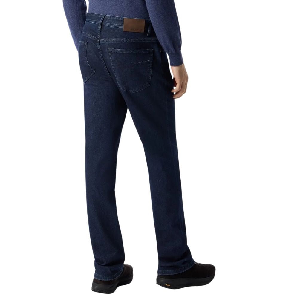 CORNELIANI Stretch Denim Jeans for Men - Dark Wash Slim Fit Comfortable Denim Pants | Perfect for Casual Wear, Office & Night Out