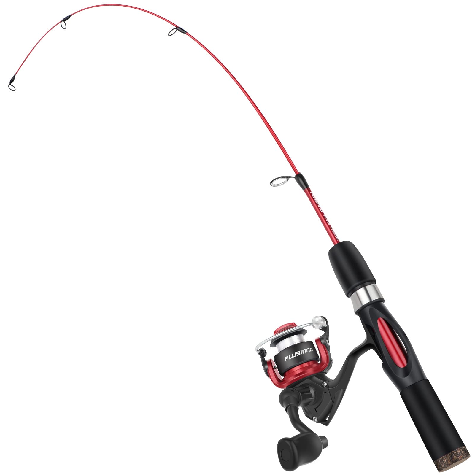 PLUSINNO Ultralight Ice Fishing Rod and Reel Combo - 25” 26” 27” 28” Sensitive Ice Fishing Pole for Walleye, Perch, Panfish & Bluegill - Perfect for Winter Ice Fishing Adventures on Lakes and Ponds