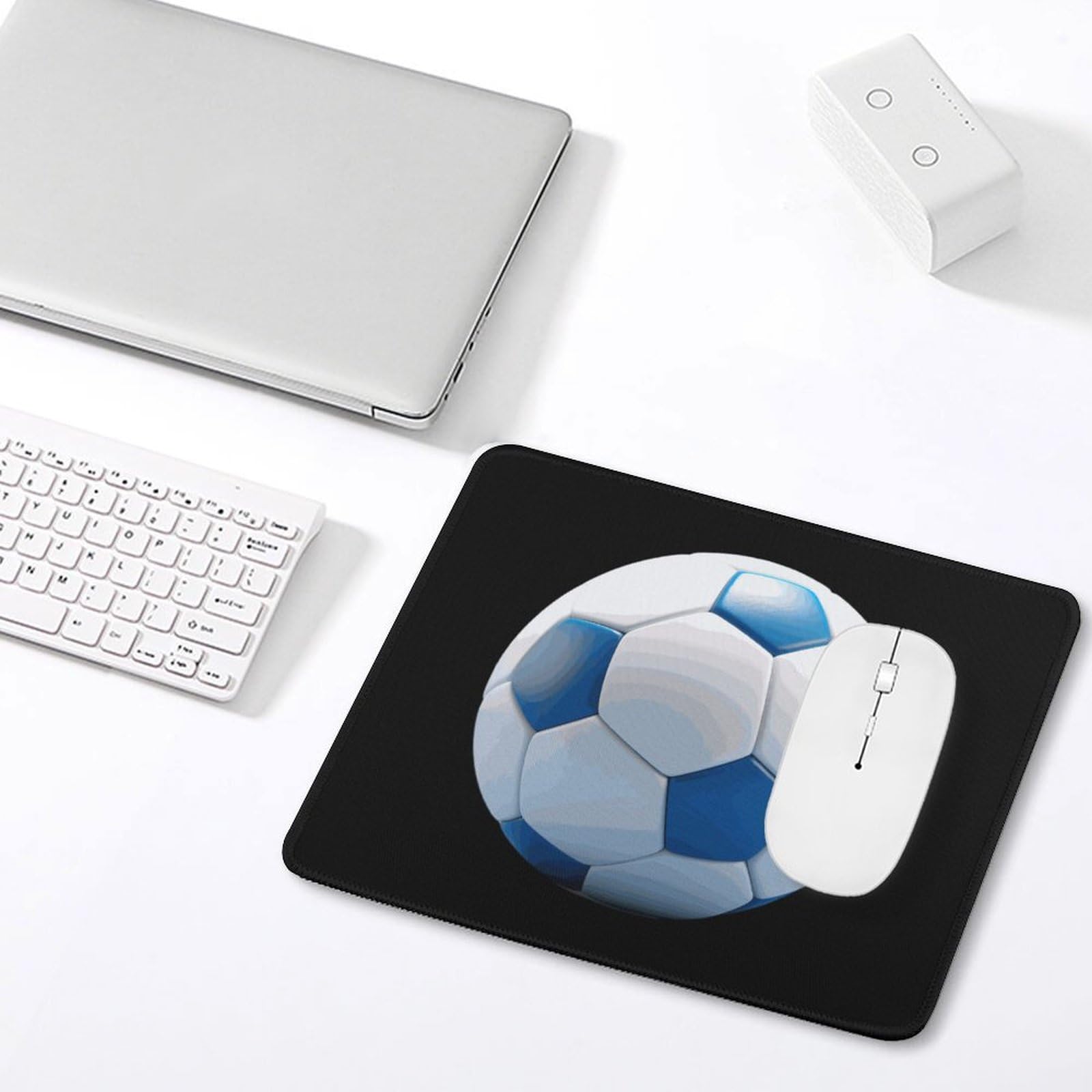 Premium Football-Themed Mouse Pad - Non-Slip Rubber Base, Stitched Edge, Waterproof (9.8