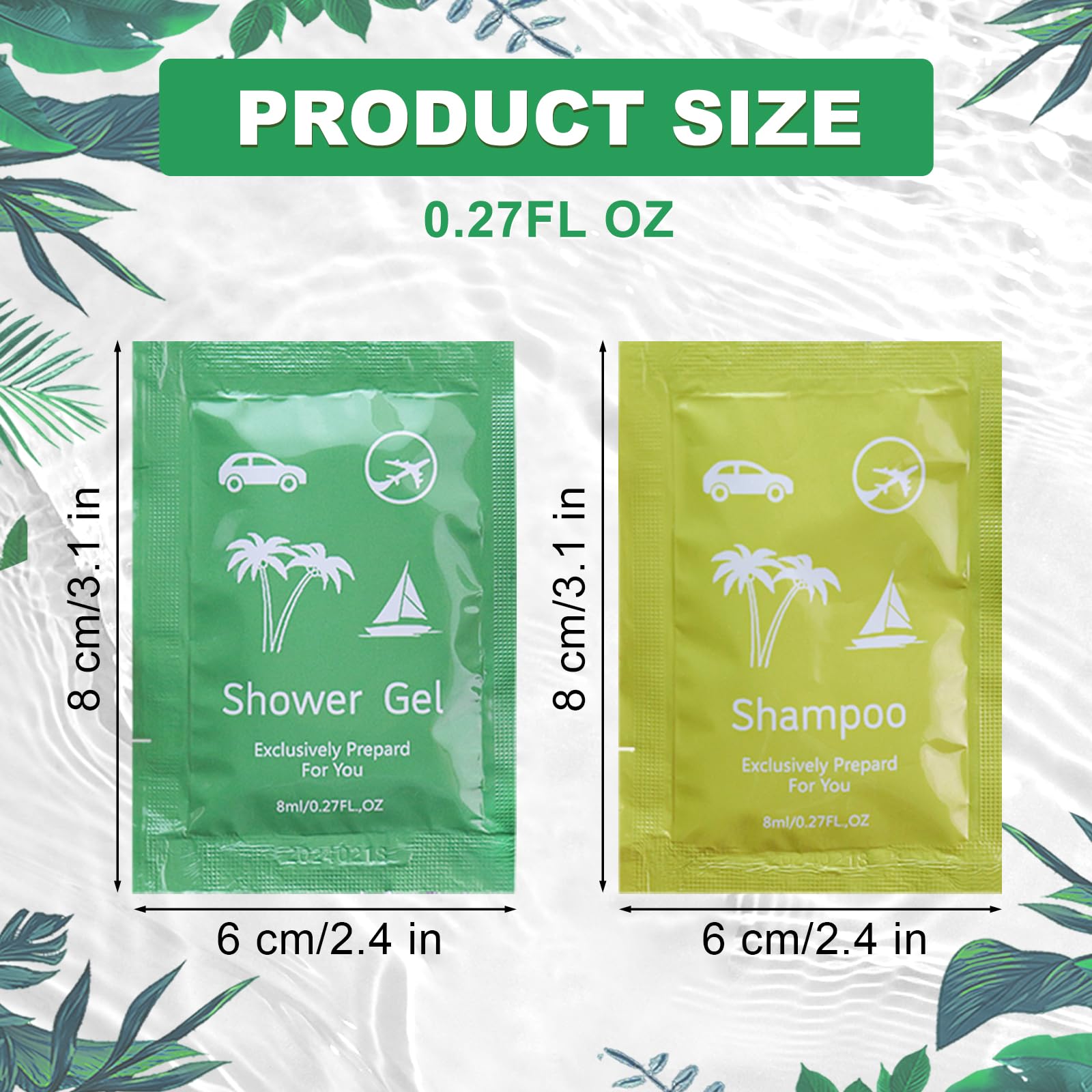 Bulk Travel Size Hygiene Kits for Homeless - 50 Pack Mini Shampoo & Body Wash (0.28 fl oz Each) - Hotel Guest Amenities, Emergency Relief Supplies, Shelters & Travel Essentials