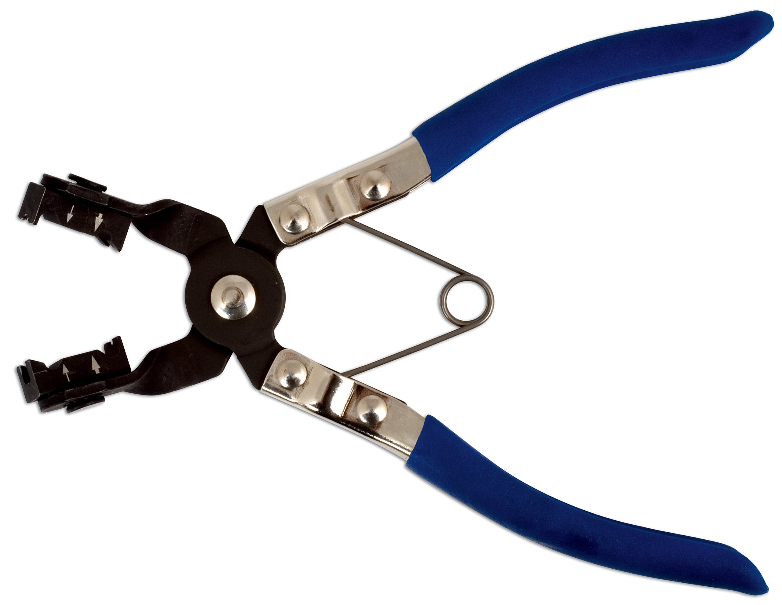 Laser 4231 Angled Swivel Jaw Hose Clamp Pliers - Heavy Duty Blue Hose Clamp Removal Tool for Automotive, Plumbing & HVAC Repairs