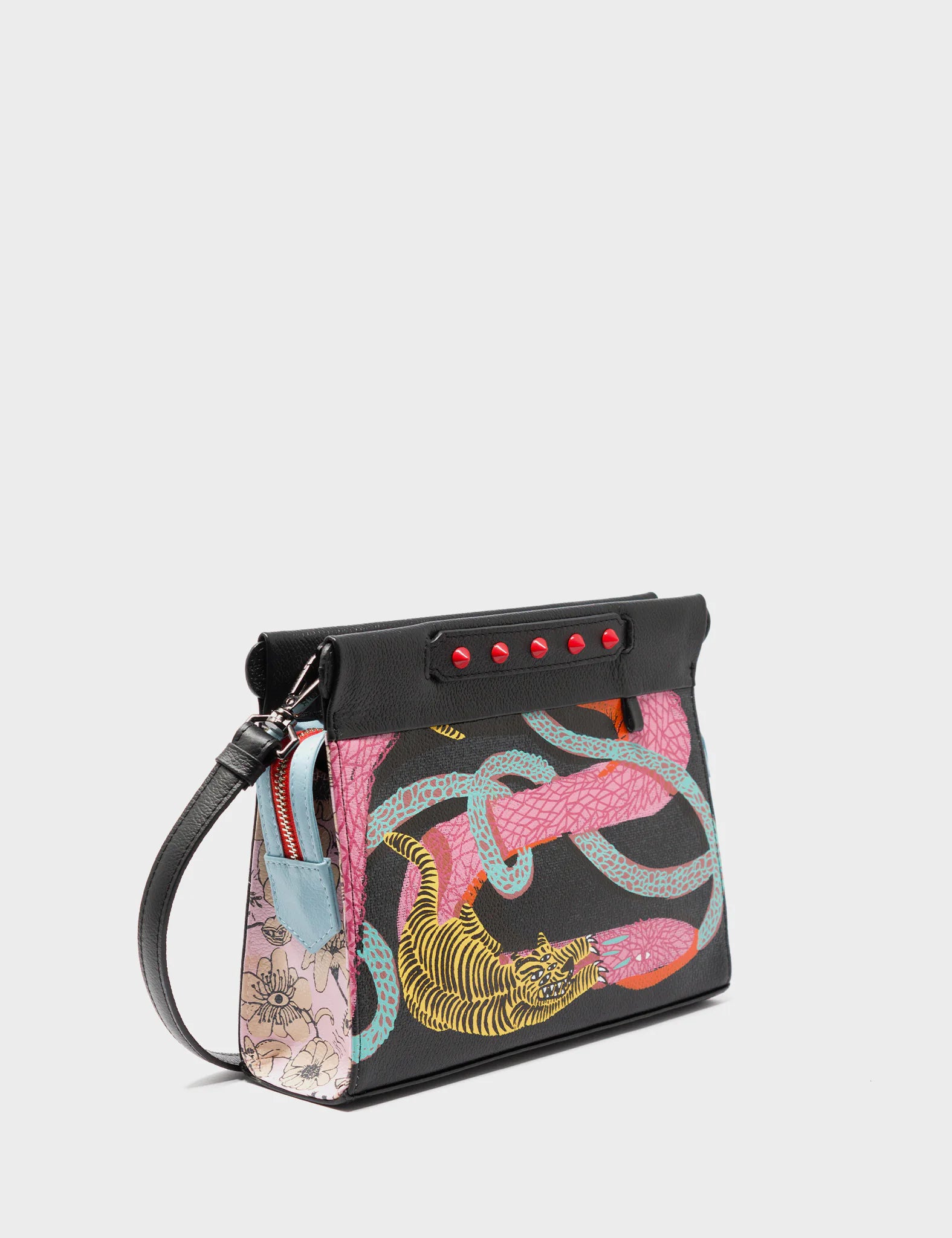 Vali Small Crossbody Bag - Genuine Black Leather with Tangle Tales Design - Perfect for Everyday Use, Travel & Casual Outings