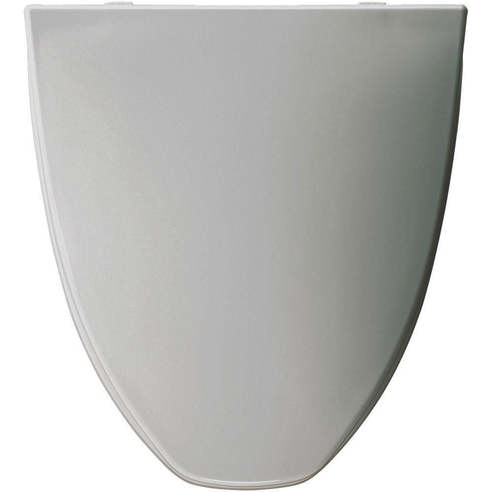 Bemis Elongated Closed Front Toilet Seat in Silver - Durable & Comfortable Bathroom Upgrade for Modern Homes (Model 819397) - Perfect for Small Bathrooms & Easy Cleaning