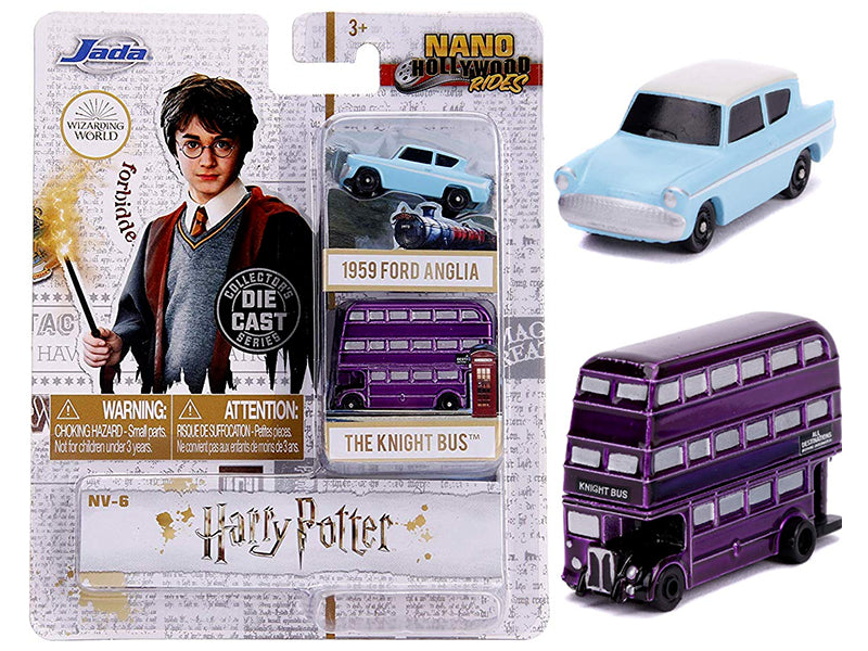 Harry Potter 2-Piece Diecast Nano Hollywood Rides Vehicle Set by Jada - Perfect for Collectors, Display & Movie-Themed Decor