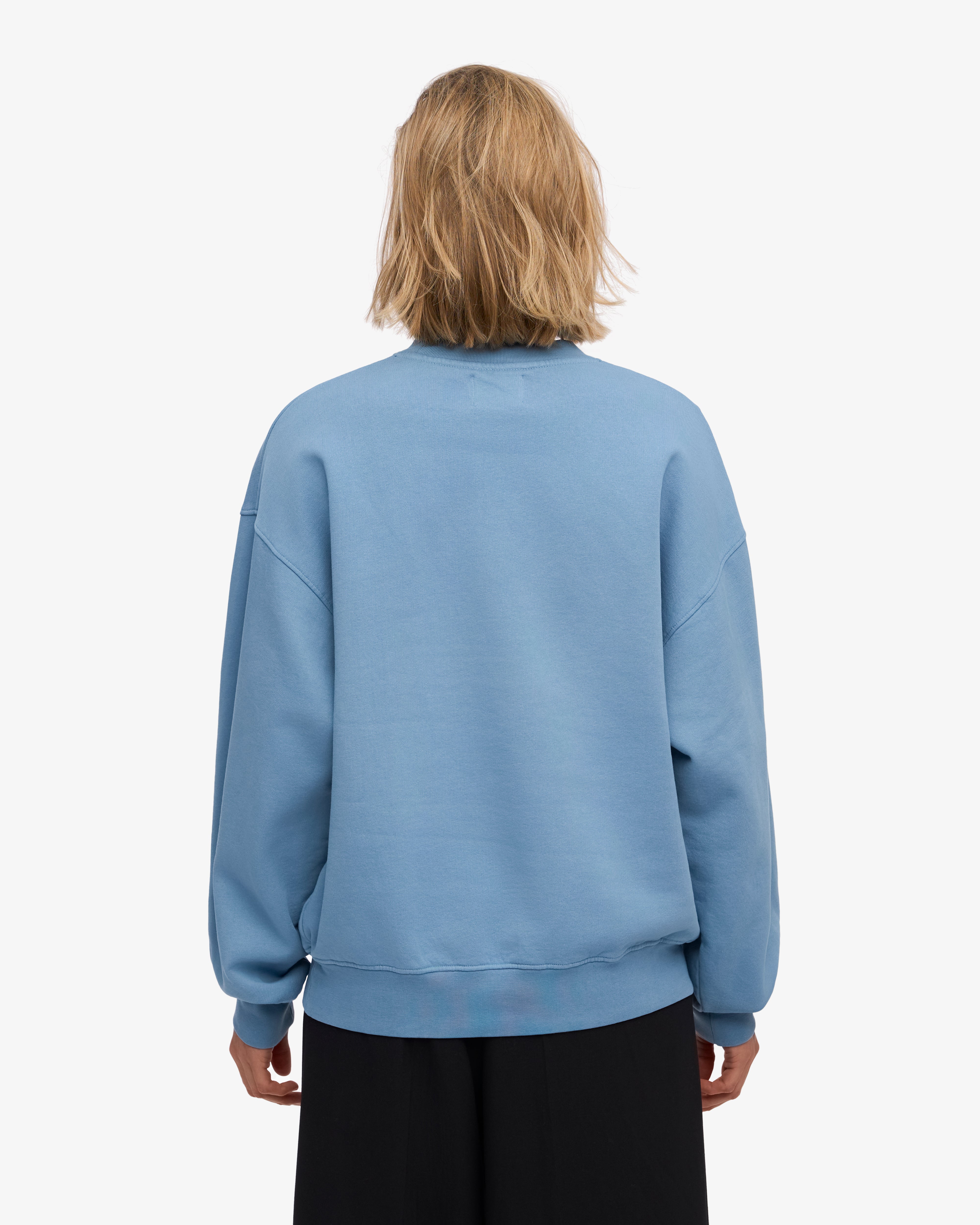 Organic Oversized Crewneck Sweatshirt - Seaside Blue | Soft & Comfortable Pullover for Men & Women | Perfect for Casual Wear, Lounging & Outdoor Activities