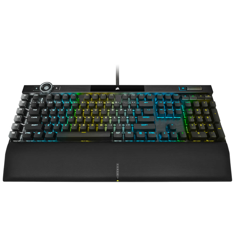 Corsair K100 RGB Optical Mechanical Gaming Keyboard - OPX Rapidfire Switches, PBT Keycaps - Perfect for Competitive Gaming & Professional Typing