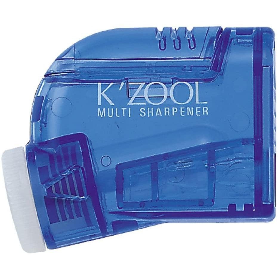 Kutsuwa K'zool Japanese Pencil Sharpener - Blue RS007BL - High Quality Manual Pencil Sharpener for School, Office & Art Supplies - Perfect for Students, Teachers & Artists