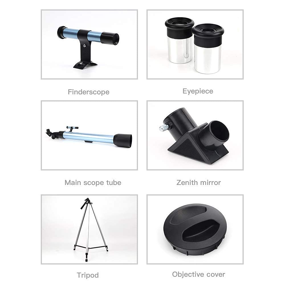 **60mm Travel Telescope for Kids & Adults - Beginner Astronomy Telescope with Eyepiece & Tripod - Perfect for Stargazing, Camping, and Outdoor Exploration (WOWCSXWC)**