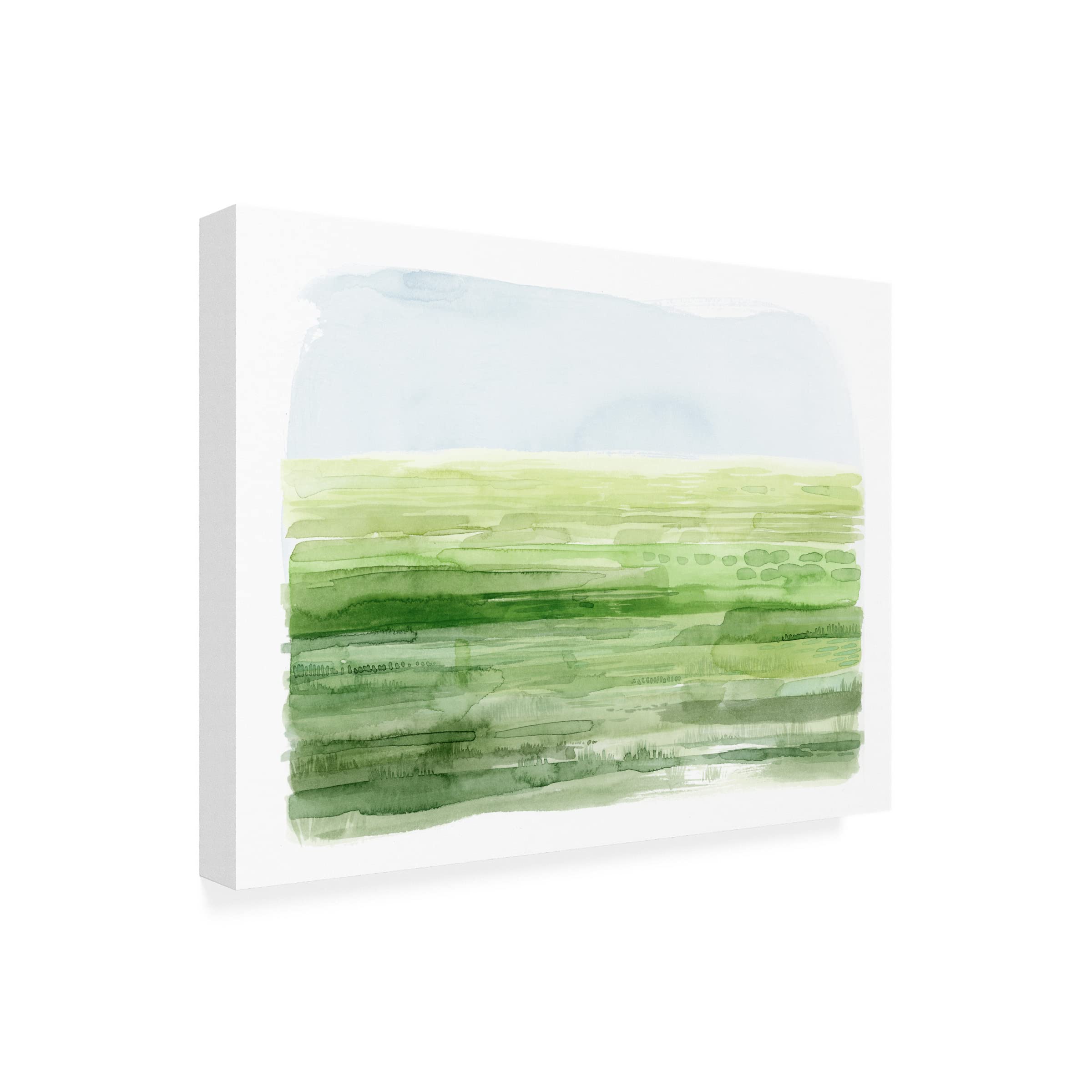 Grace Popp Emerald Moors II Canvas Art Print - Modern Landscape Wall Decor for Living Room, Bedroom & Office - Trademark Fine Art Collection