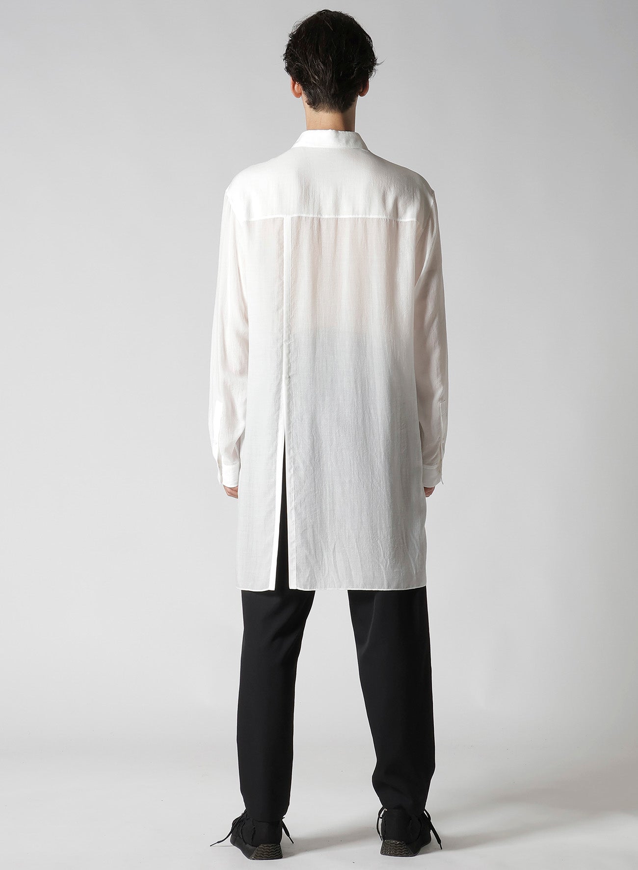 60% Rayon 40% Cotton Paneled Slit Blouse for Women - Elegant Long Sleeve Tunic Top for Office, Date Night & Casual Outfits