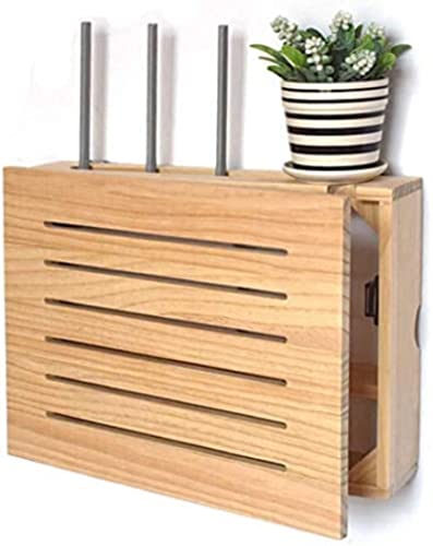 WiFi Router Storage Box & Wall Mount Shelf - Floating Bracket for TV Accessories, Set Top Box, and Internet Modem | Perfect for Home Office, Living Room, and Entertainment Center Organization