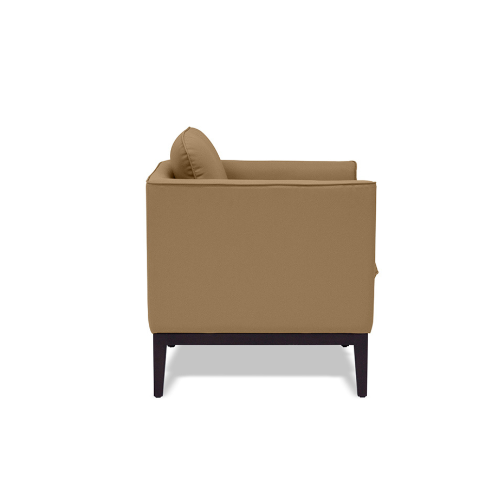 Fontana Armchair - Modern Accent Chair for Living Room, Bedroom & Office - Stylish Upholstered Lounge Chair with Wooden Legs - Perfect for Relaxing, Reading & Decor