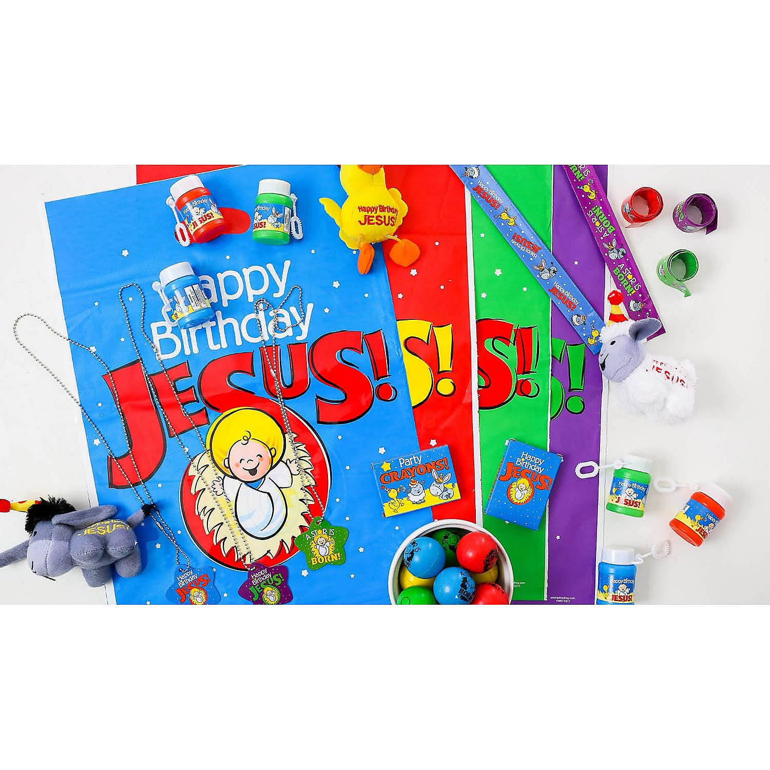 12 Pack Happy Birthday Jesus Bubble Bottles for Christmas - Fun Party Favors for Kids, Holiday Celebrations & Festive Gatherings