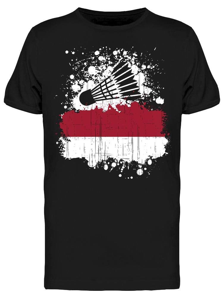 Smartprints Indonesia Badminton Team Men's T-Shirt - Comfortable Cotton Jersey for Sports & Casual Wear