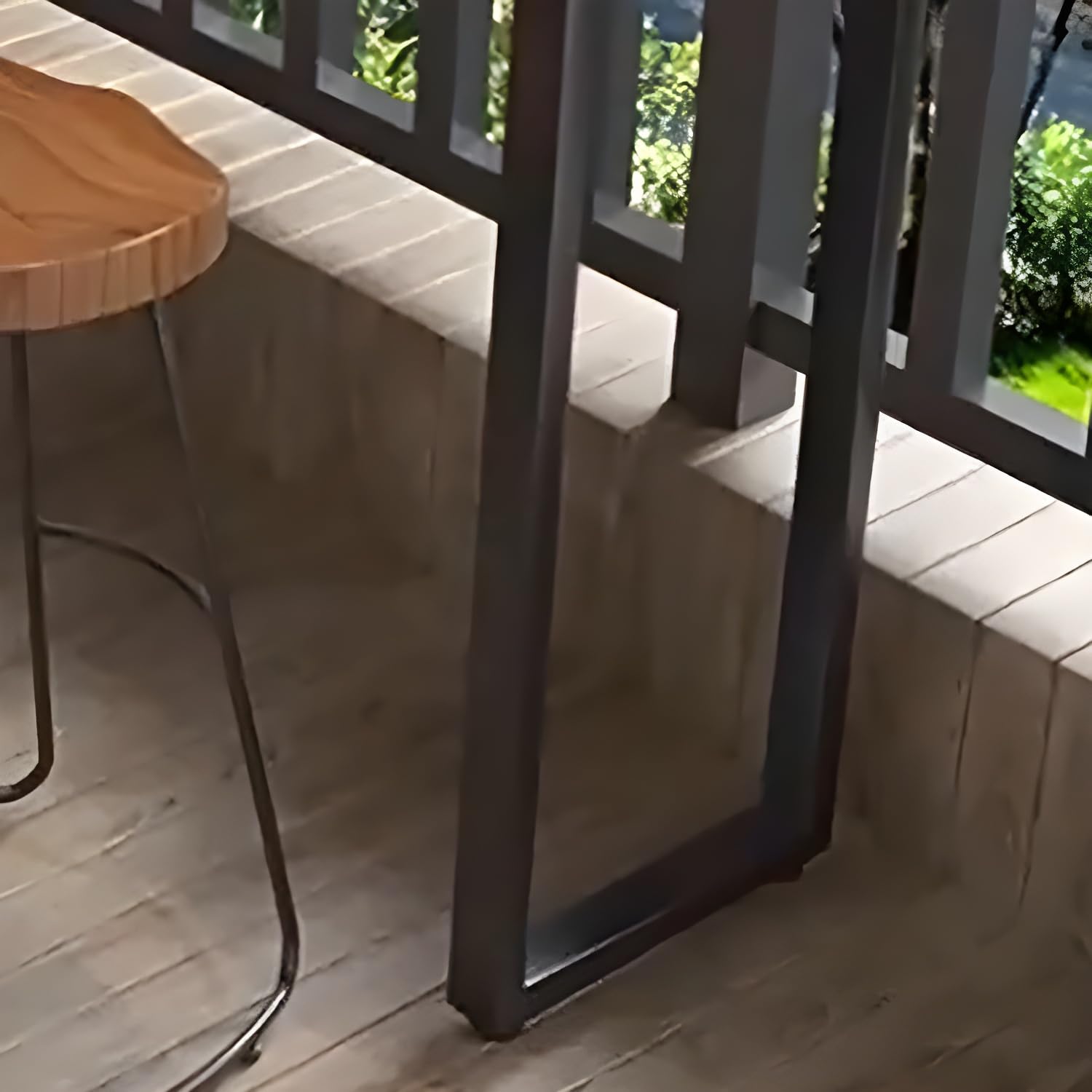 Solid Wood Bar Height Table - Live Edge Sofa Console & Dining Table - Industrial Narrow Bar Top Table (47.2