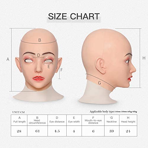 SUAISKR Emily Style Silicone Female Mask - Realistic Crossdresser MTF Transformation for Cosplay & Transgender Makeup - Perfect for Halloween, Drag Shows, and Gender Expression Events