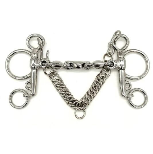 AJR Locking Waterford Baby Pelham Bit - English Horse Riding Bit for Show Jumping & Dressage - Perfect for Training & Competition