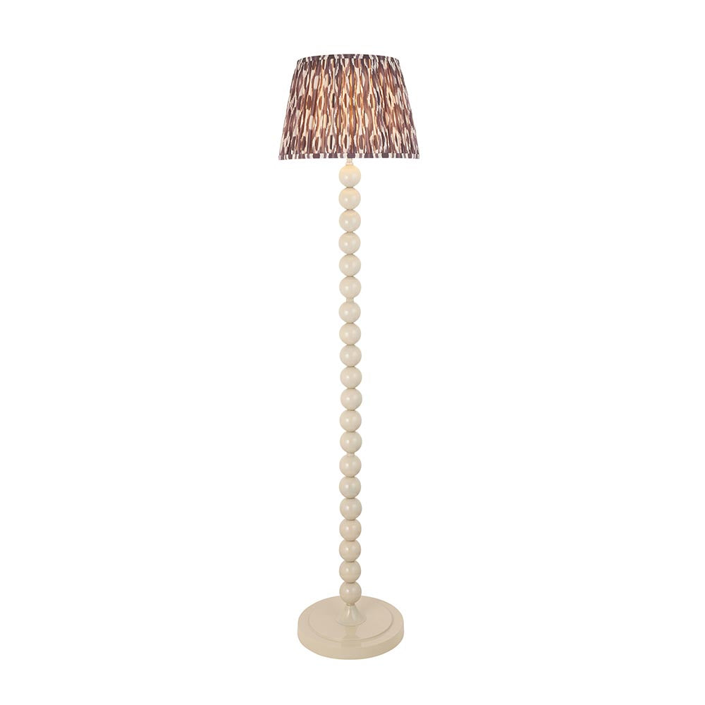 Auralis Ikat Floor Lamp with E27 Socket - Modern Handwoven Design for Living Room, Bedroom & Office Lighting
