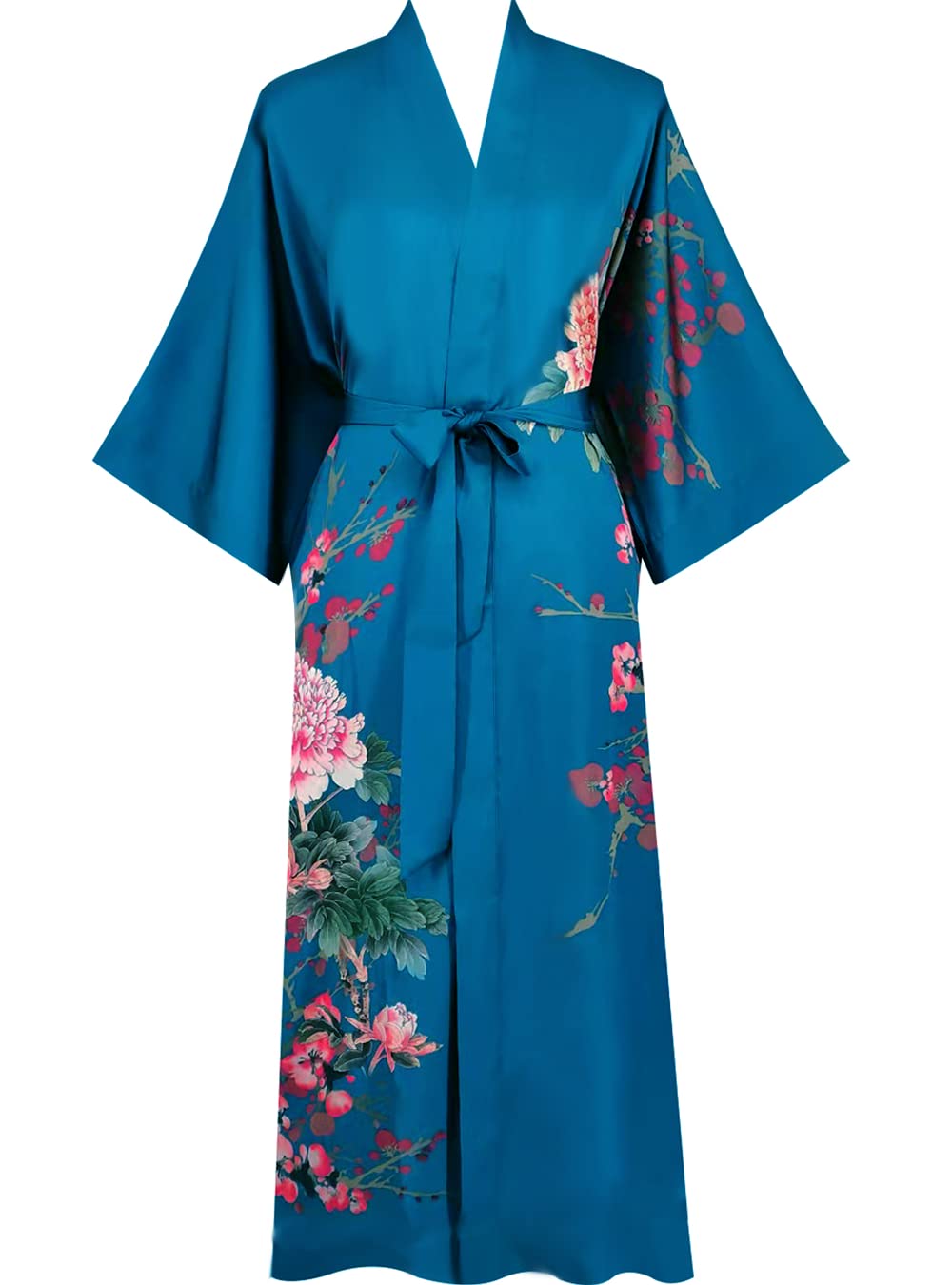 Women's Satin Kimono Robes - Soft Bathrobes & Pajama Loungewear for Spa, Bridal Shower & Relaxation at Home