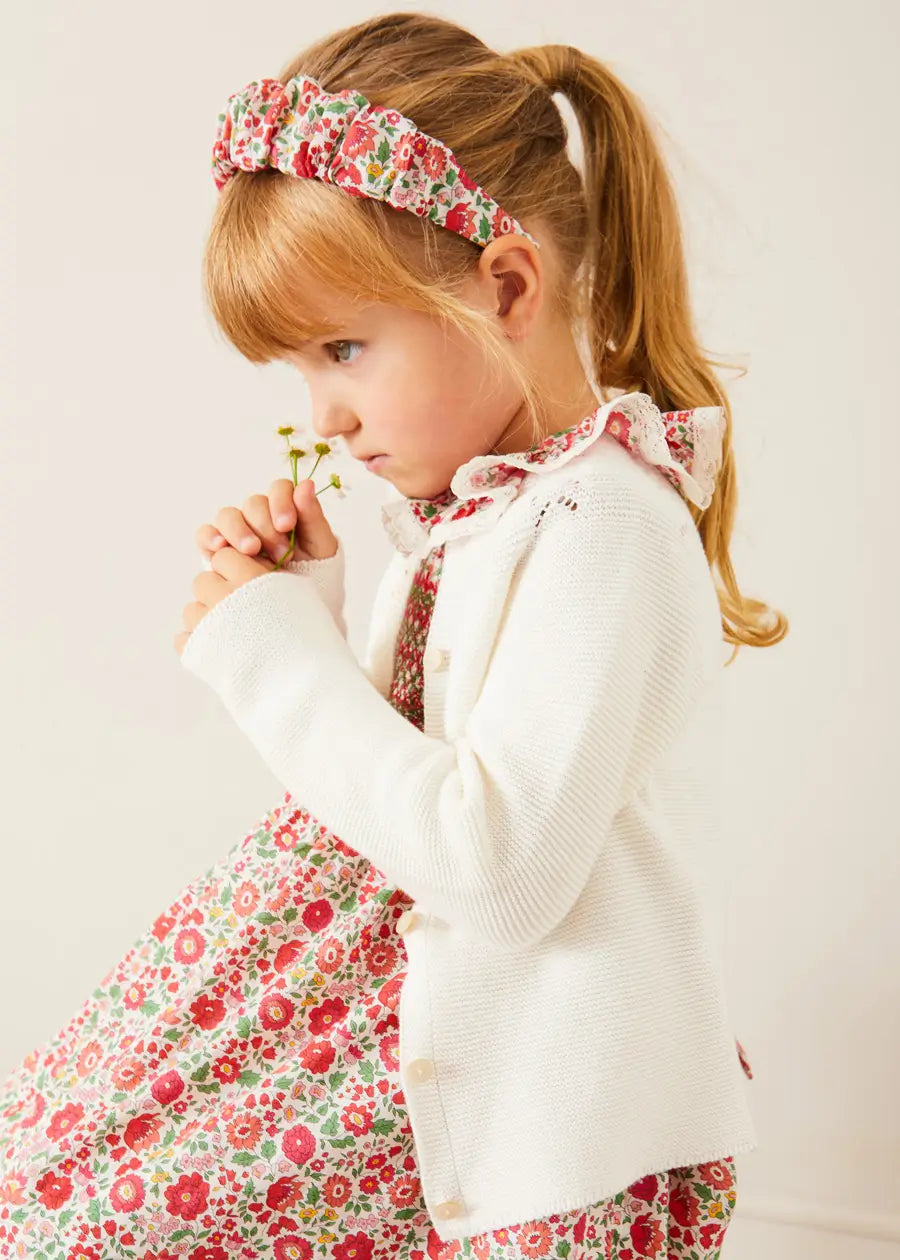 Margot Hand Smocked Red Dress - Premium Liberty Fabric (Sizes 12m-6yrs) | Perfect for Birthday Parties, Easter & Special Occasions