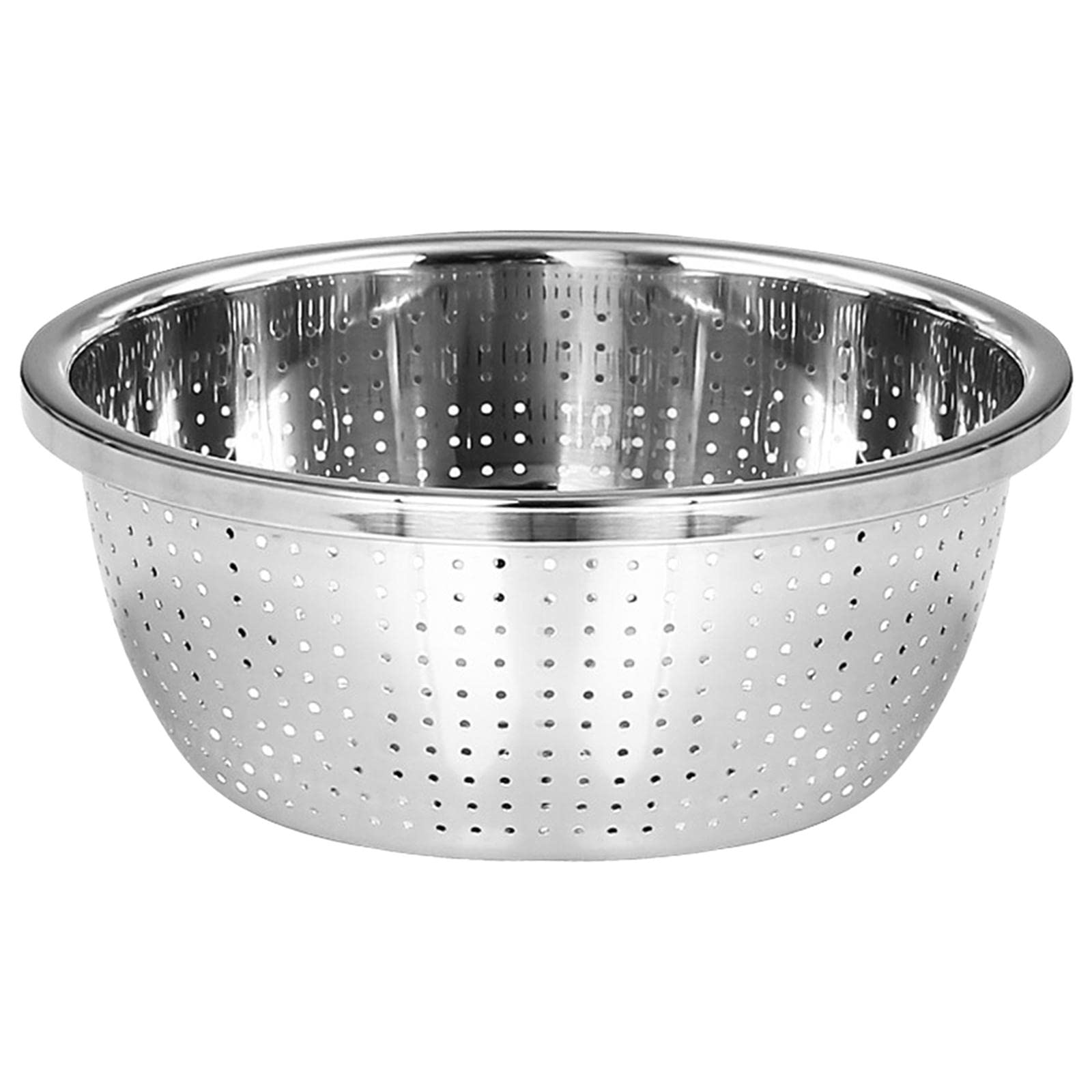 Premium Stainless Steel Colander - 30cm Fine Mesh Strainer for Washing Rice, Vegetables, Fruits & Tomatoes | Heavy Duty Kitchen Sifter for Cooking, Baking & Food Prep | Dishwasher Safe & Rust-Proof