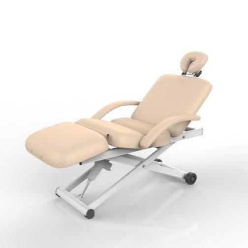 SilverFox 3 Motors 4-Section Professional Electric Massage Table 2274B with Wireless Hand Controller - Cream & Black - Perfect for Chiropractic Clinics, Spa Salons and Home Massage Therapy