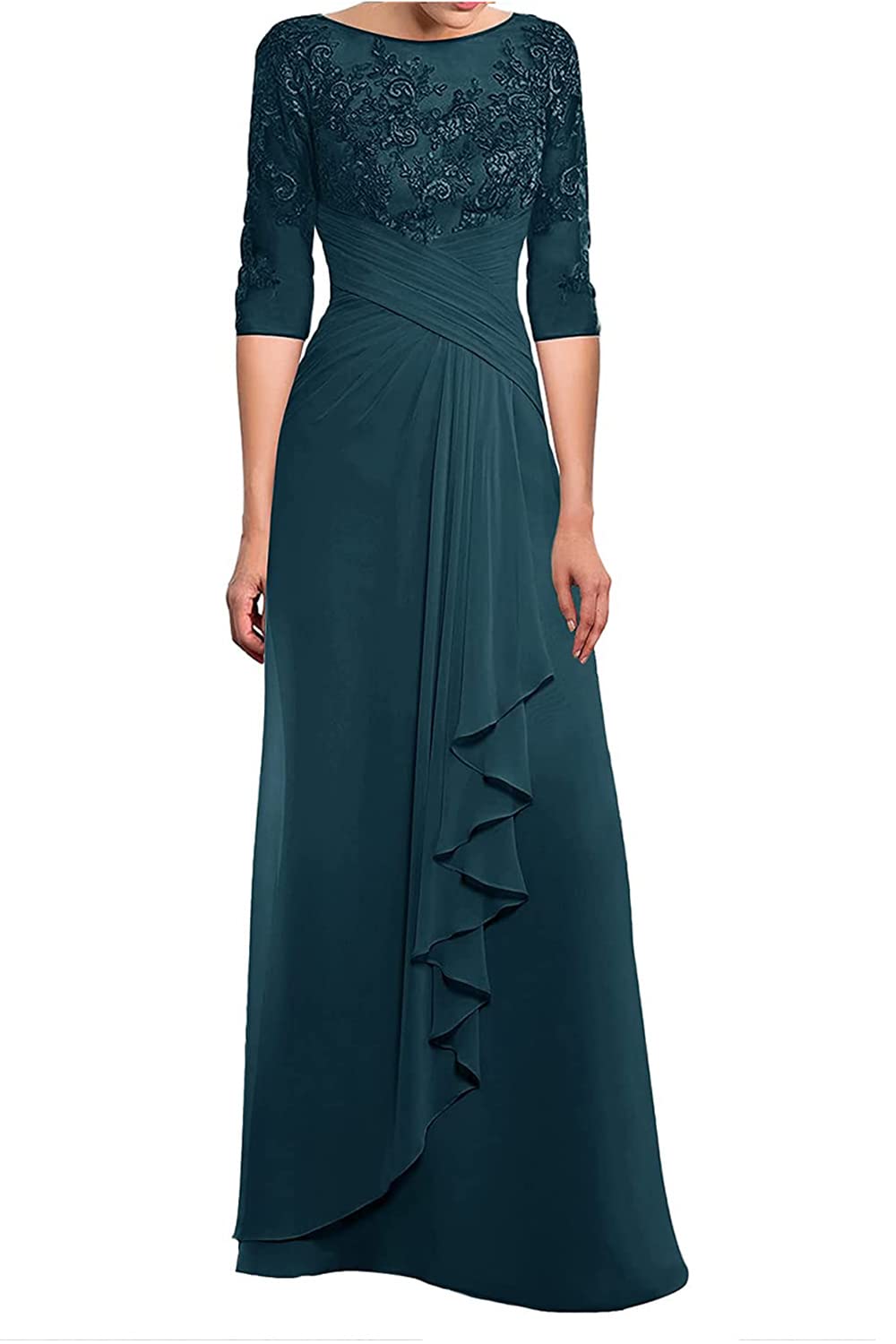 Elegant Long Lace Mother of The Bride Dress for Wedding, Formal Evening Gown - Perfect for Weddings, Proms, and Special Occasions
