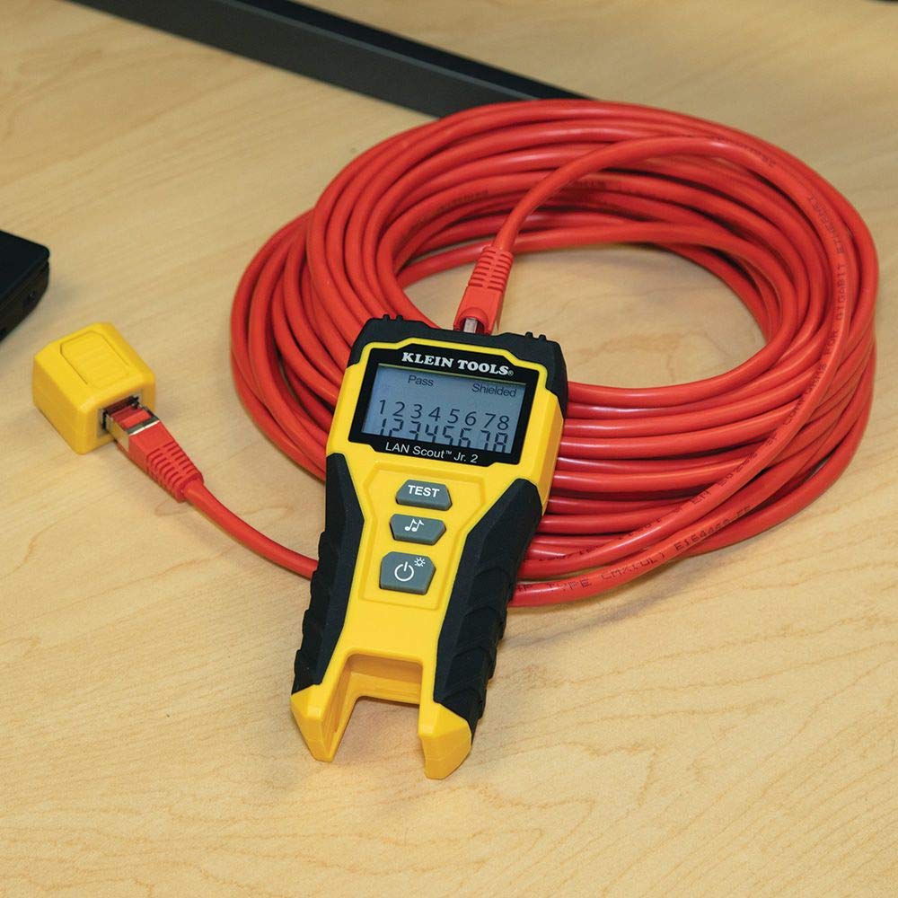 Klein Tools Ethernet Cable Tester and Crimper Kit - Professional Network Cable Tester with RJ45 Connectors for Cat5 Cat6 Cables - Perfect for IT Technicians, Network Installations & Home Office Setup
