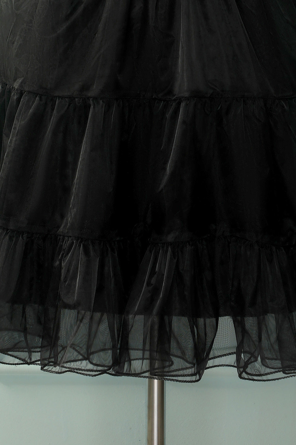 Black Tutu Petticoat for Women - Fluffy Layered Tulle Skirt for Ballet, Dance, Cosplay & Party - Elegant Petticoat Underskirt for Dresses & Costumes