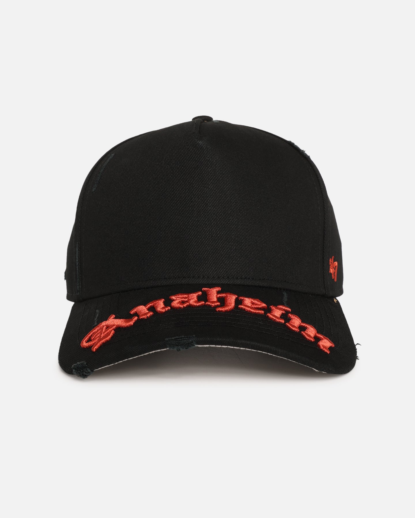 47 Brand Anaheim Ducks 'Destruct Gothic Visor' 47 Offside Strapback Snapback Hat - Black/Black - Official NHL Hockey Fan Gear for Men & Women - Perfect for Game Day, Tailgating and Sports Events