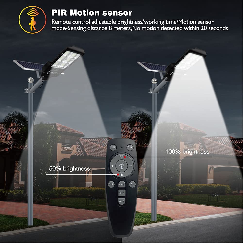 600W Solar Flood Street Lights Outdoor - 30000 Lumens Solar Security Lights with Motion Sensor, IP66 Waterproof, Dusk to Dawn Solar Powered LED Lighting for Parking Lot, Stadium, Garden, Yard - Perfect for Outdoor Security, Pathway & Landscape Illumination