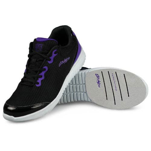 KR Strikeforce Glitz Black & Purple Women's Bowling Shoes - Perfect for League Play & Tournament Performance